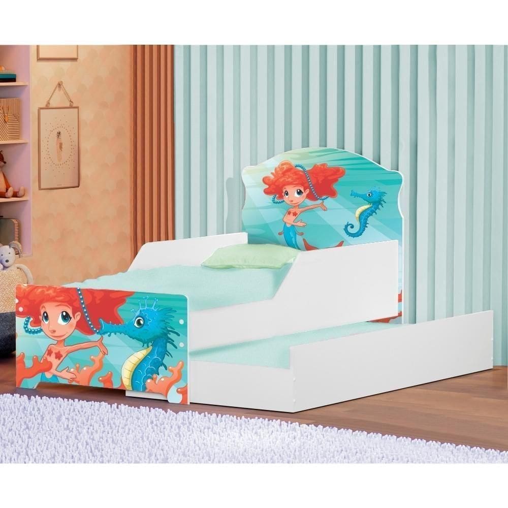 Bicama Infantil Adesivado Uly Sereia Menina