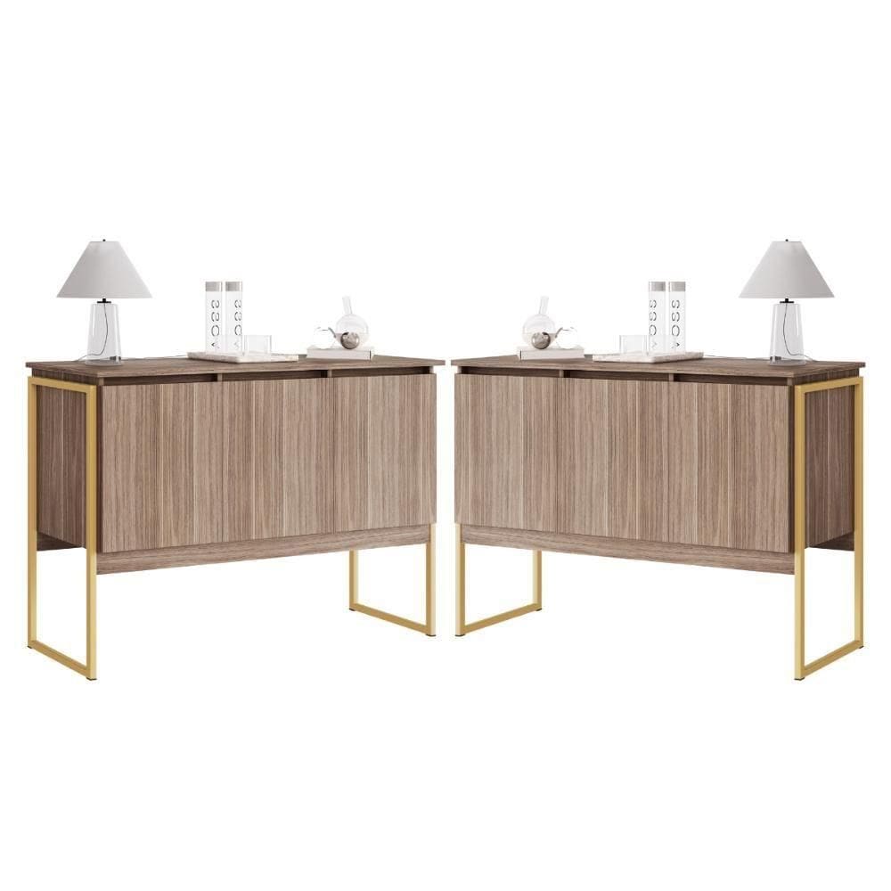 Conjunto De Buffets Industriais Milão Affara Dourado