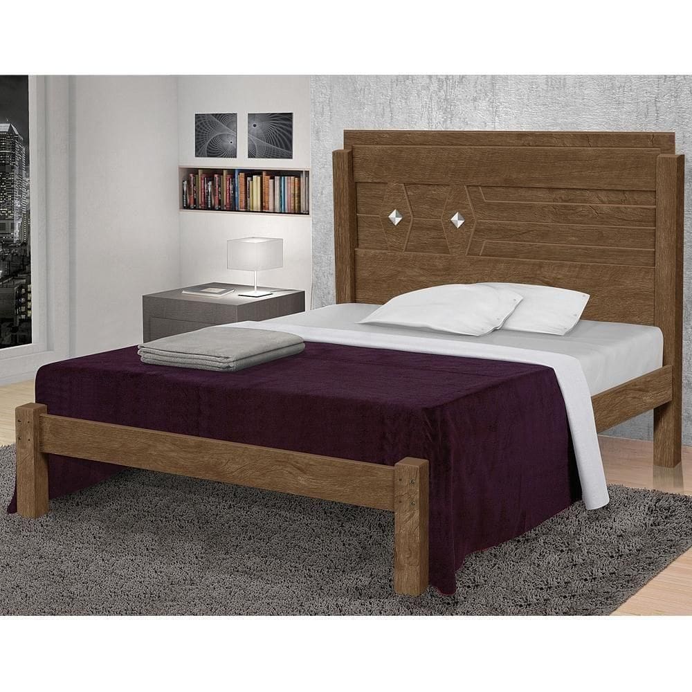 Cama Casal Com Cabeceira Ohio Mocaccino