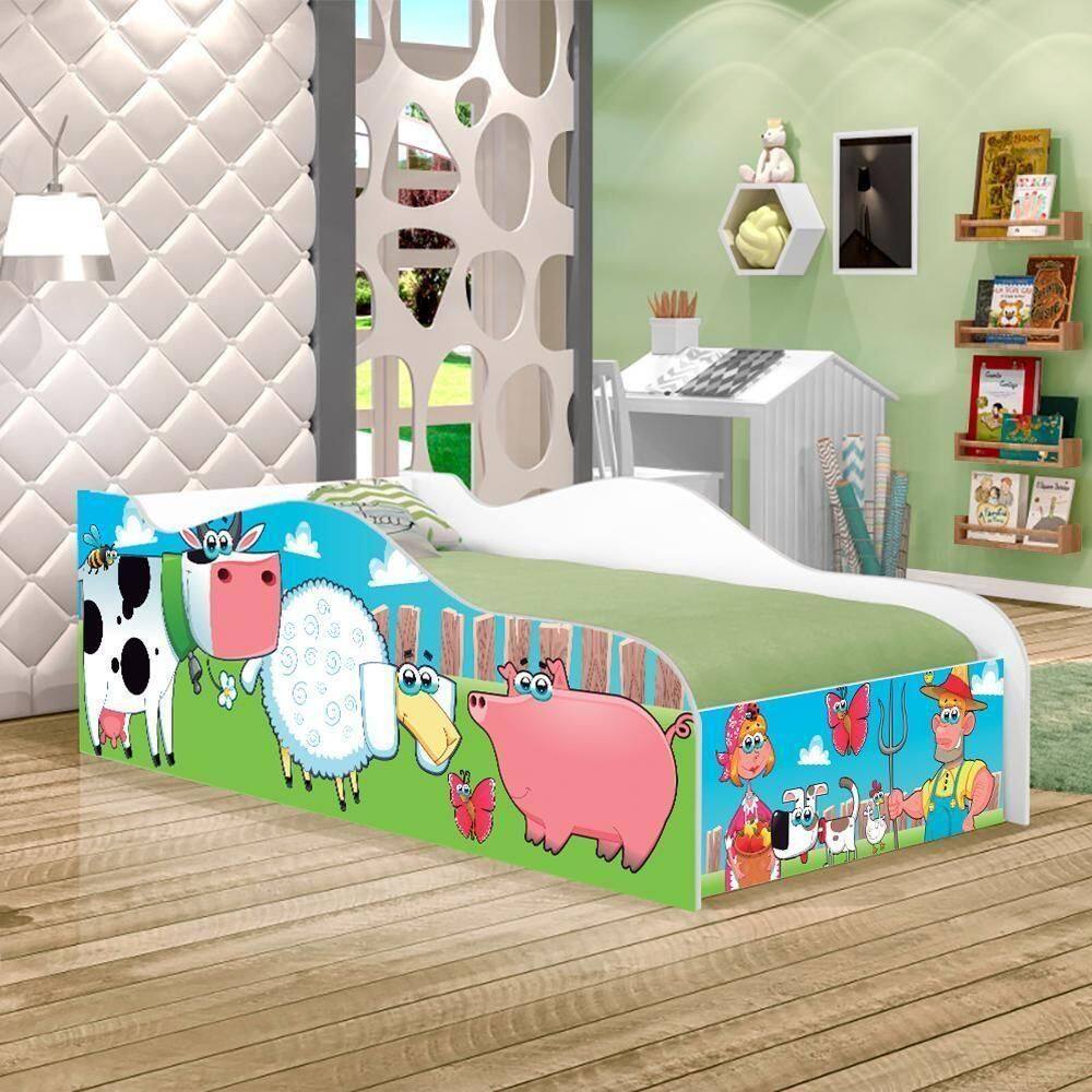 Mini Cama Fun Fazendinha E Vaquinha Infantil Com Colchão