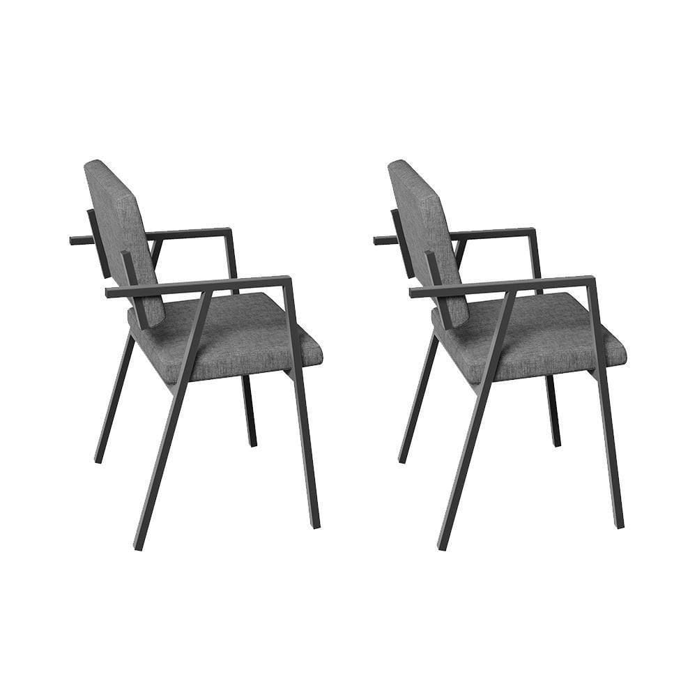 Conjunto 2 Cadeira Podium Plus Grafite