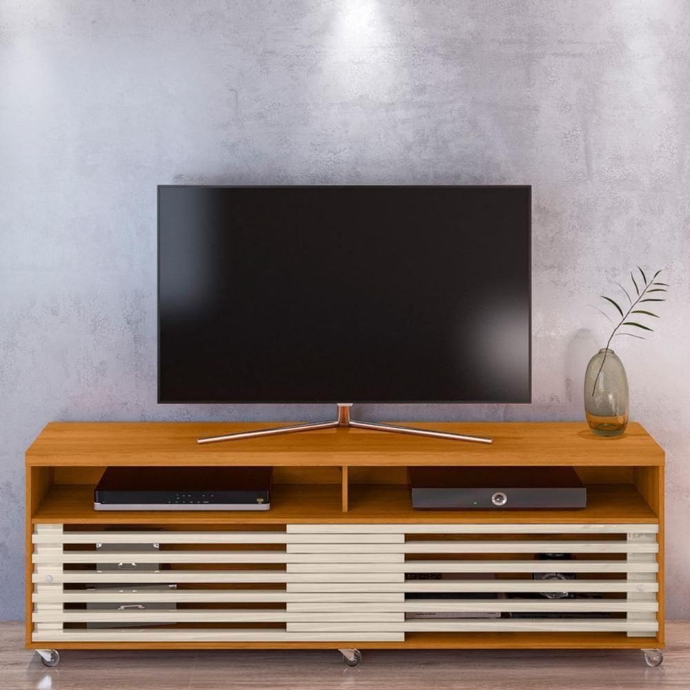 Rack Com 2 Portas Petrus Cinamomo Off White