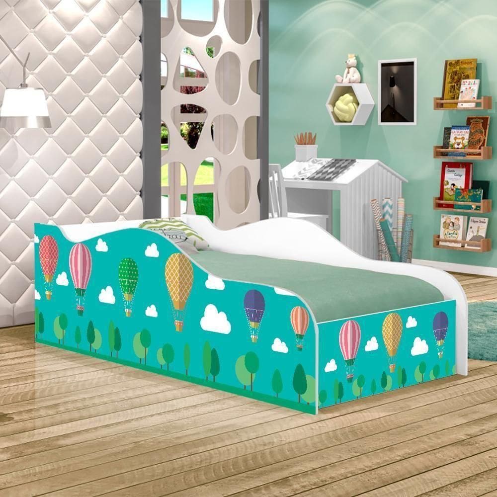 Mini Cama Fun Balão No Céu Infantil Com Colchão