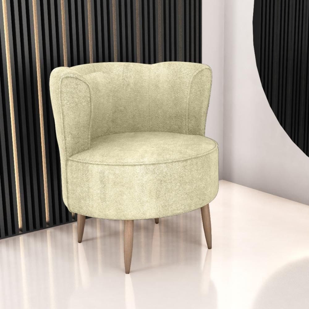 Poltrona Decorativa Para Sala Amapá Boucle Natural