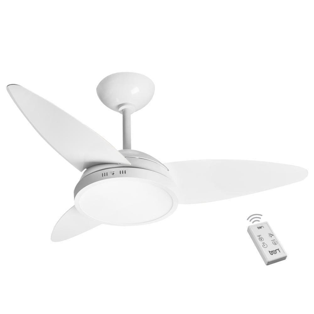 Ventilador Led Lian Branco 220V 3 Pás E Controle