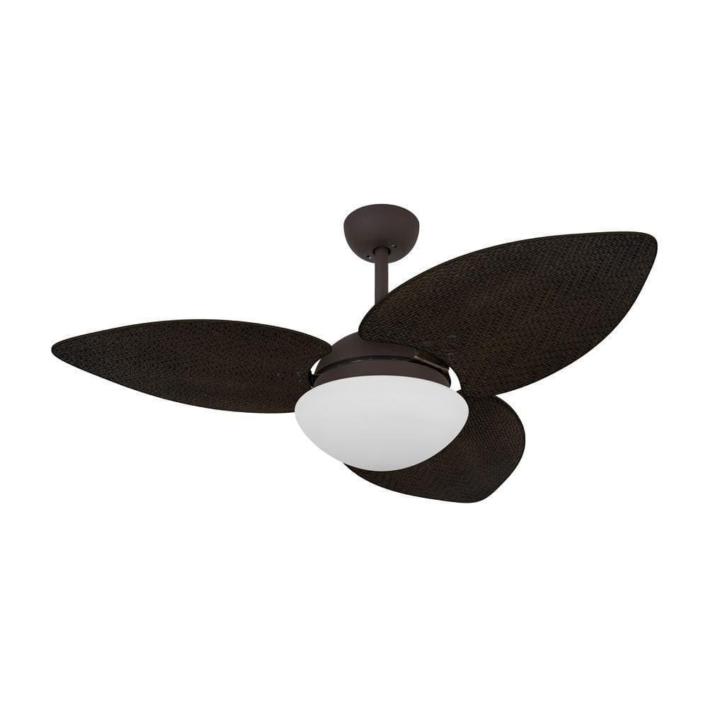 Ventilador De Teto Dormamu Marrom Texturizado 3 Pás Palmae 220V
