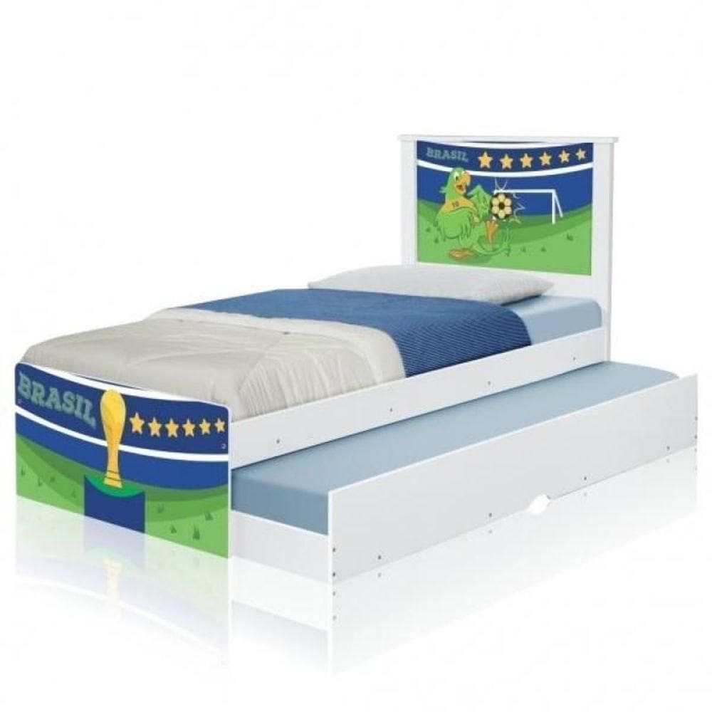 Cama Bicama Juvenil Adesivada Copa Do Mundo