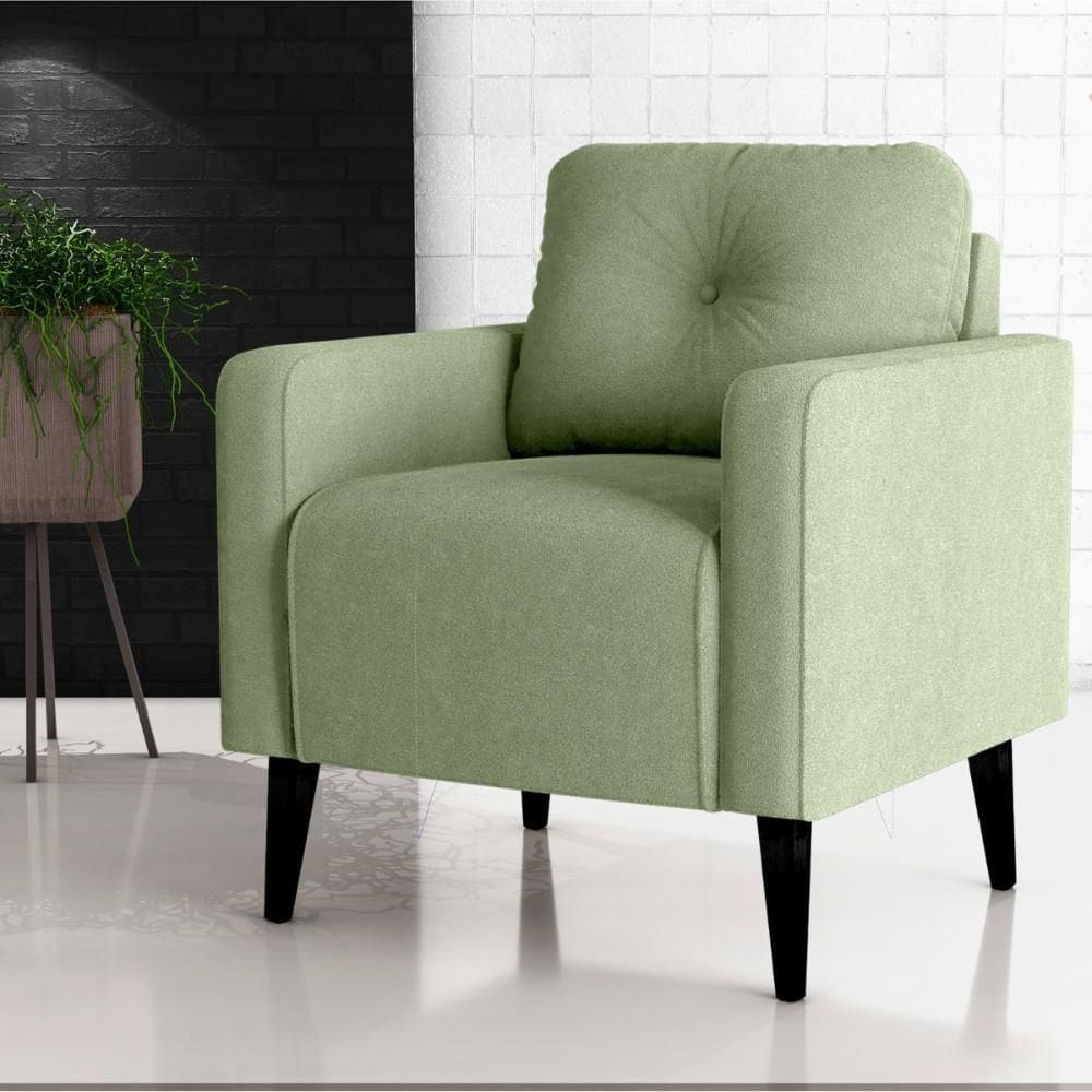 Poltrona Decorativa Miguel Boucle Oliva