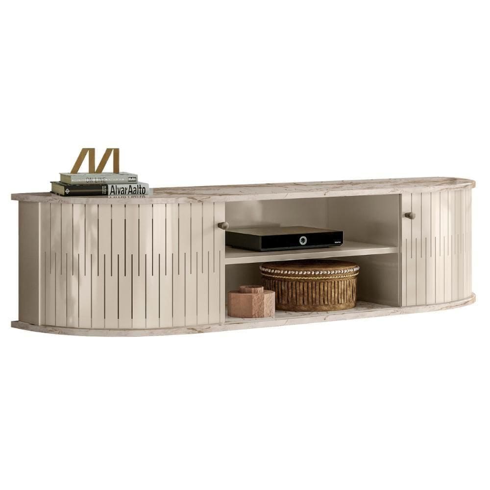 Rack Suspenso Para Tvs 60 Verona Calacata Off White