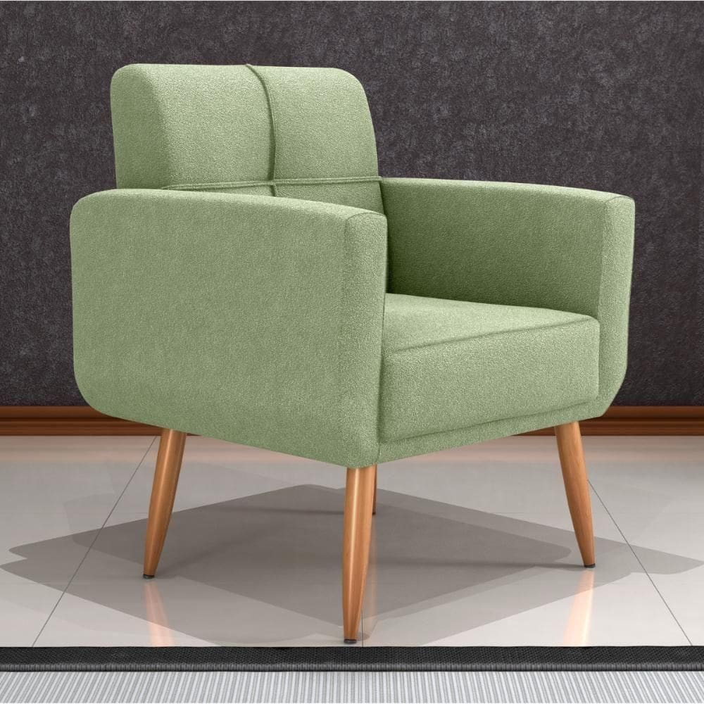 Poltrona Decorativa Itaqui Boucle Oliva