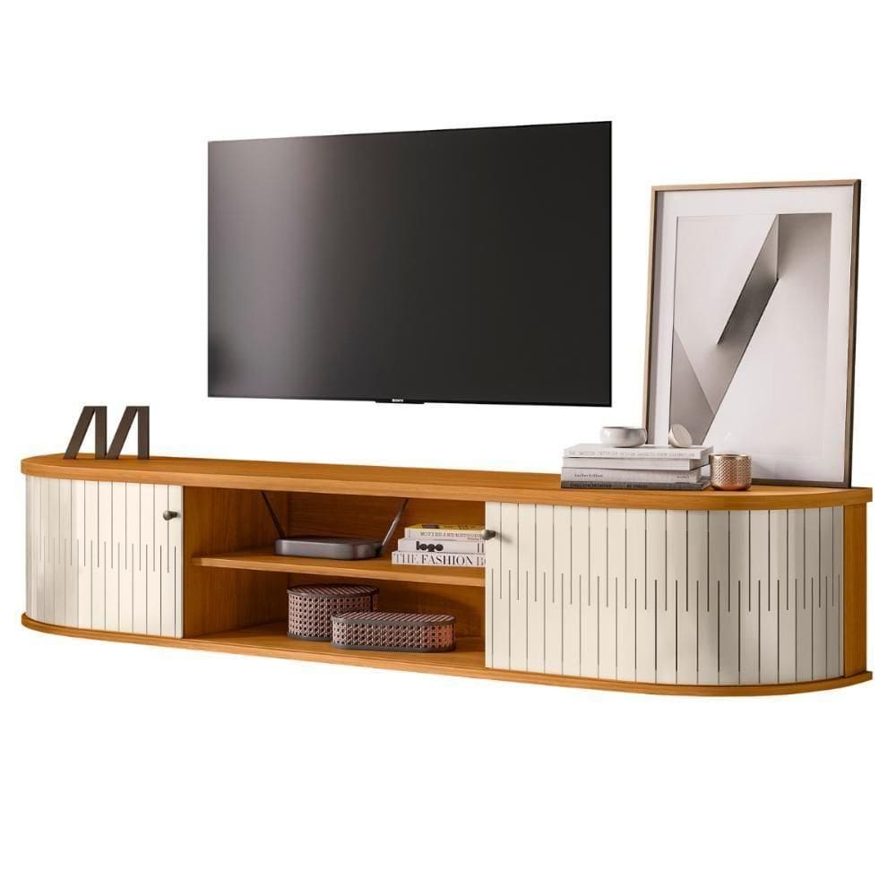 Rack Para `s De 75 Polegadas Génova Cinamomo Off White