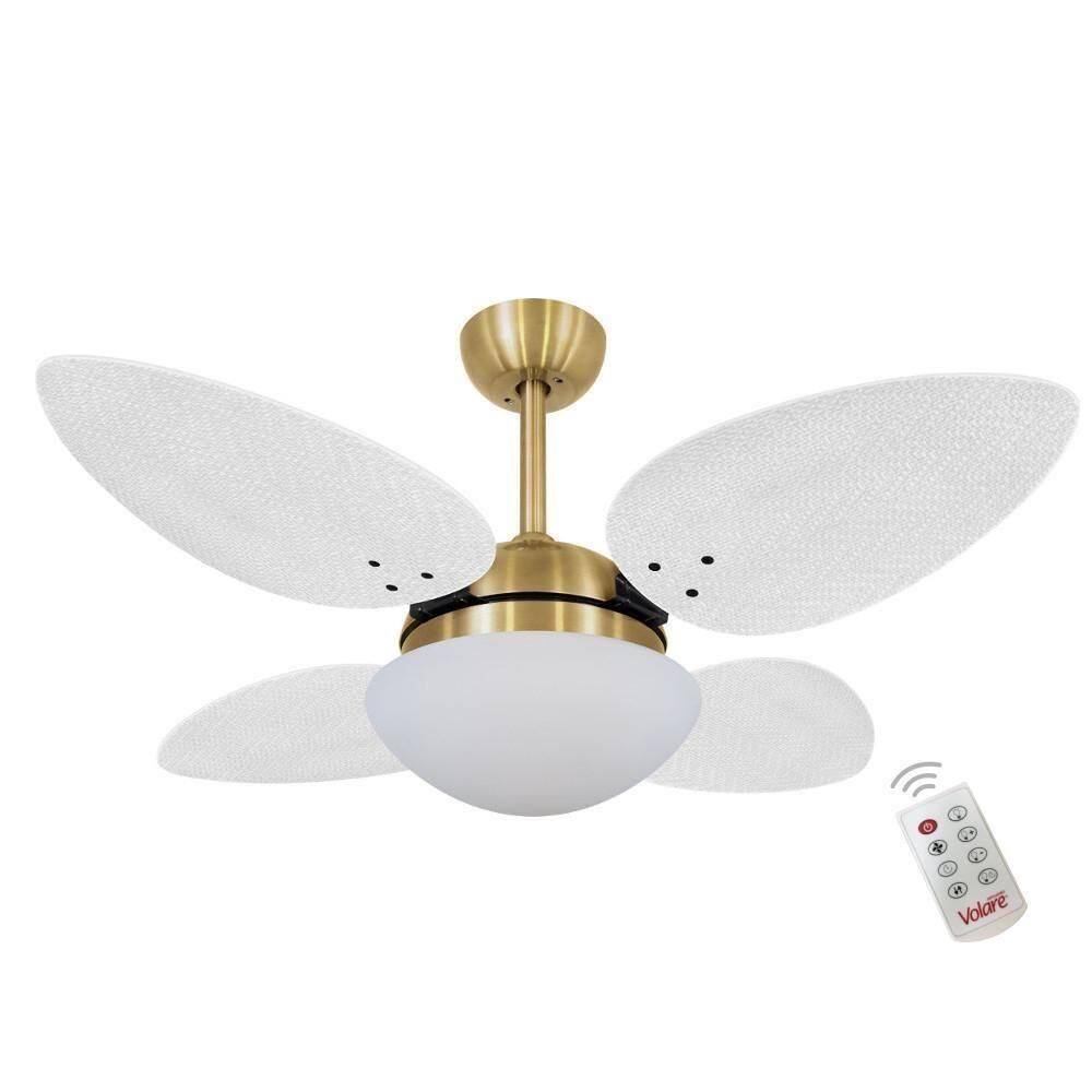 Ventilador Volare P Palmae Branco 110V E Controle Remoto
