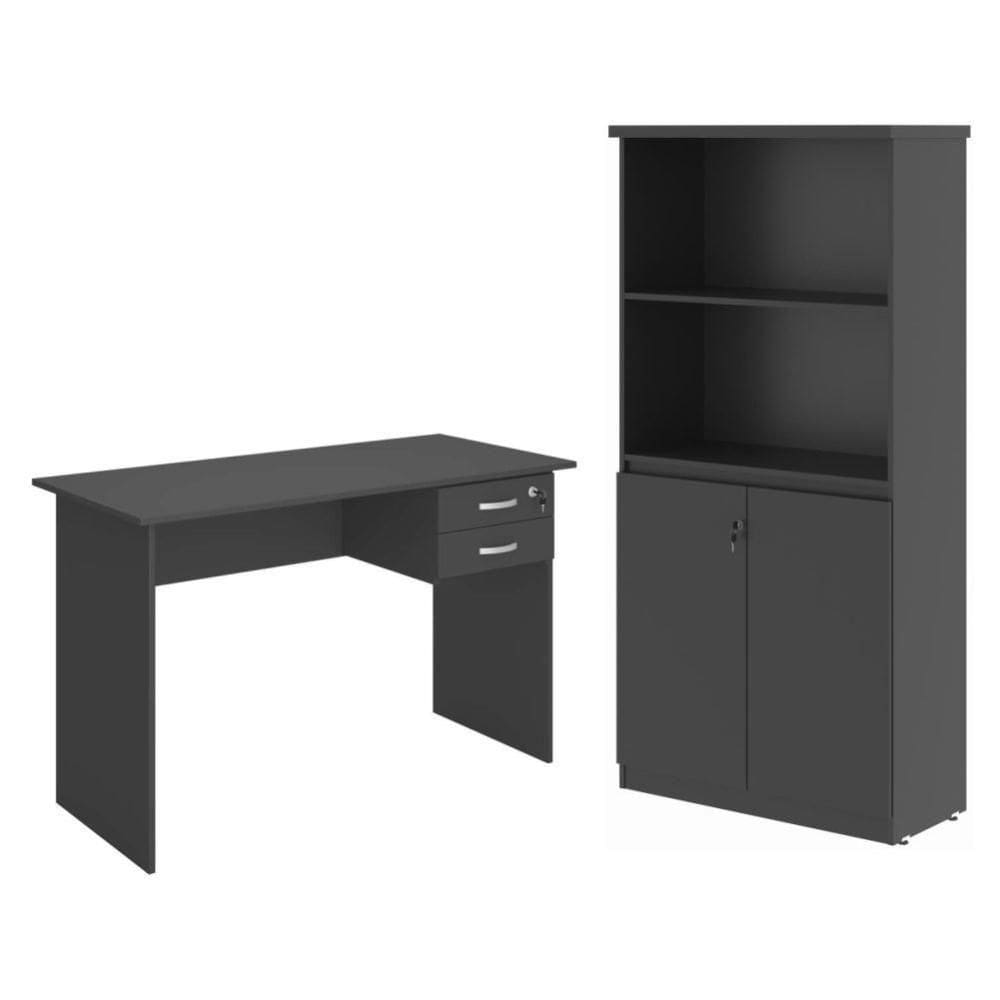 Armario E Mesa De Faroé Preto Onix