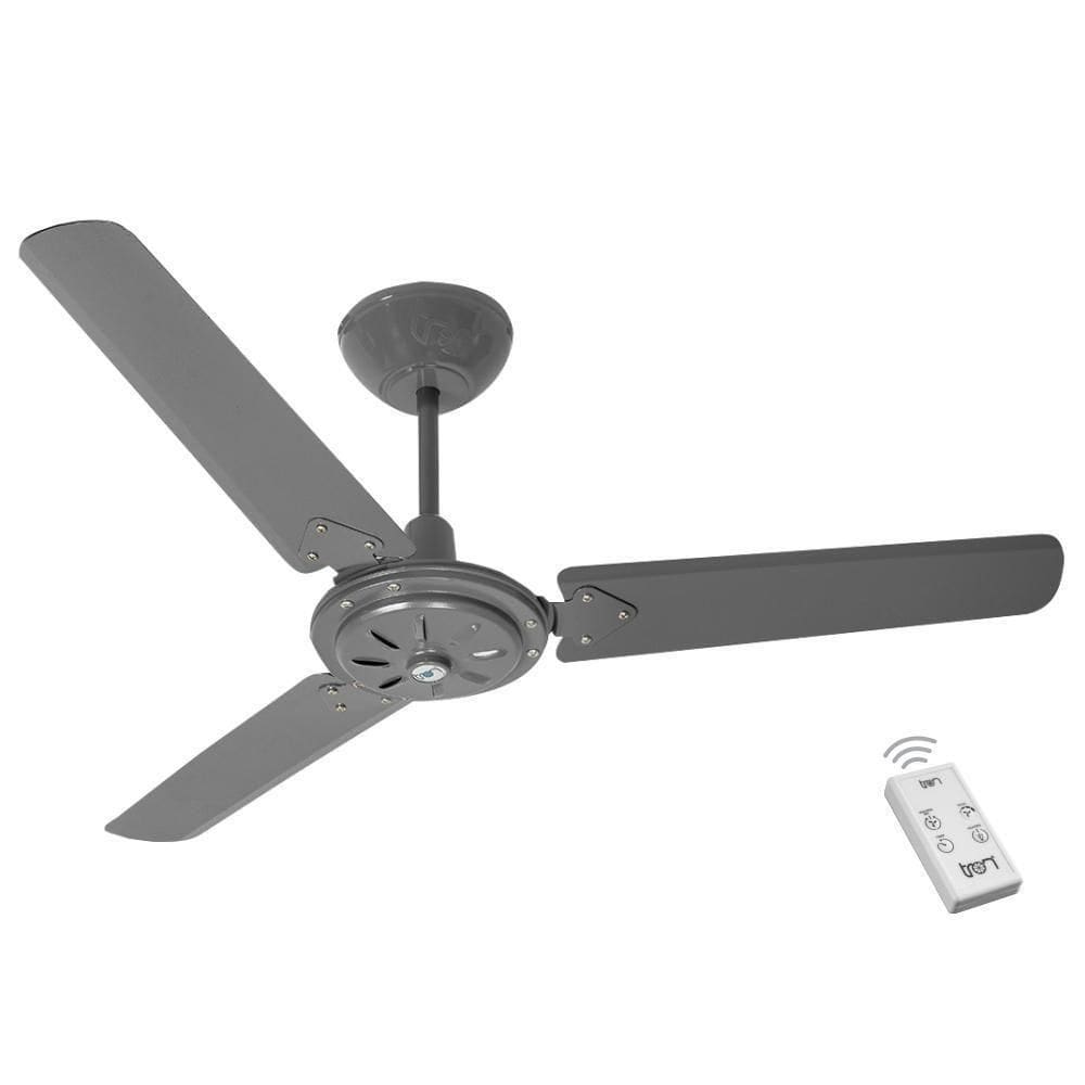 Ventilador Jan Grafite 220V 3 Pás E Controle