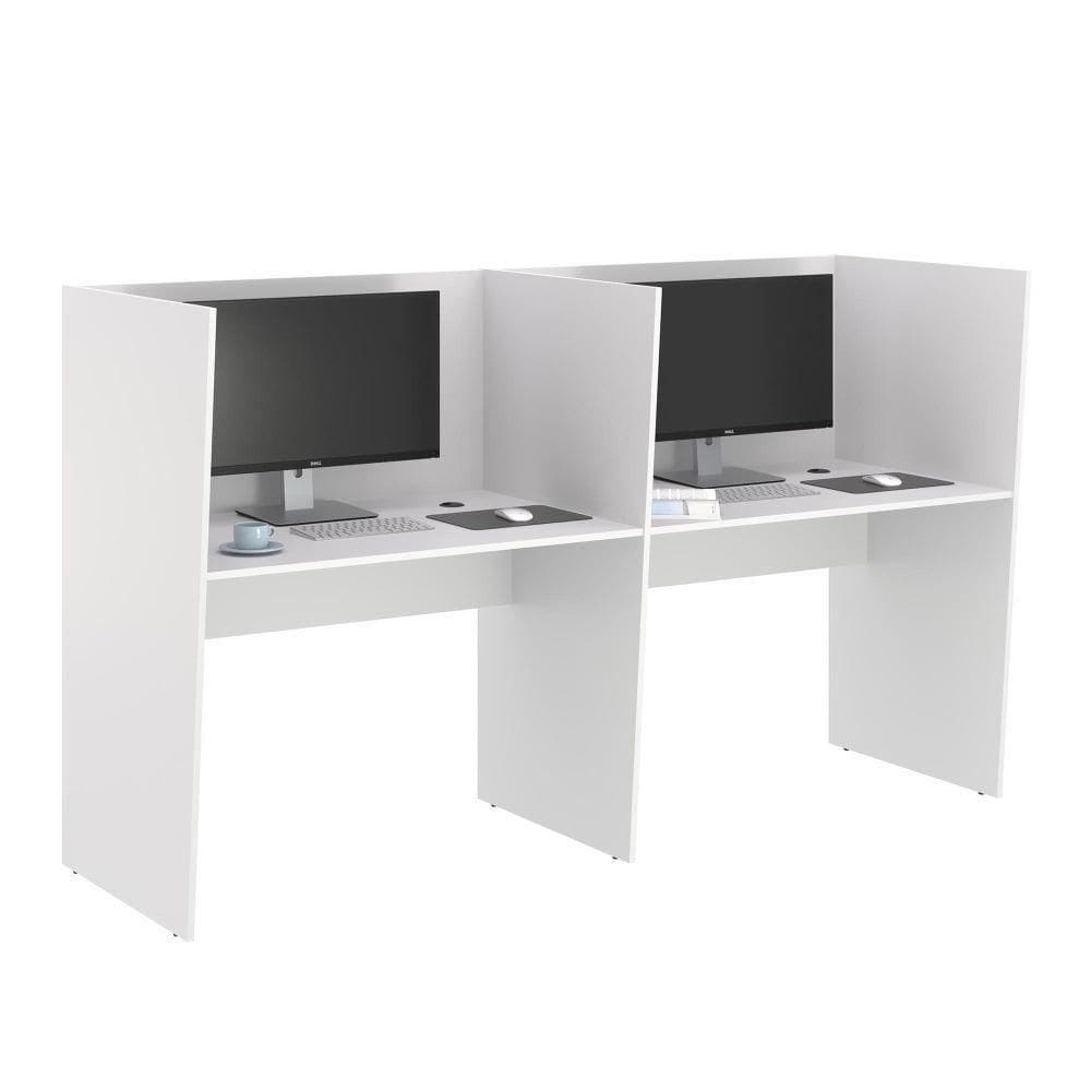 Guiche De Trabalho 2 Lugares Grecia Branco