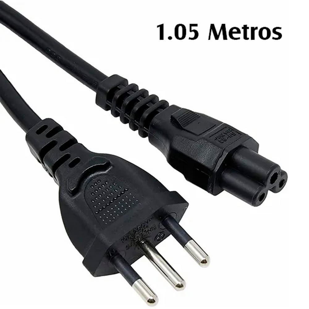Cabo de Força Tripolar 1,05 Metros para Notebooks e TVs
