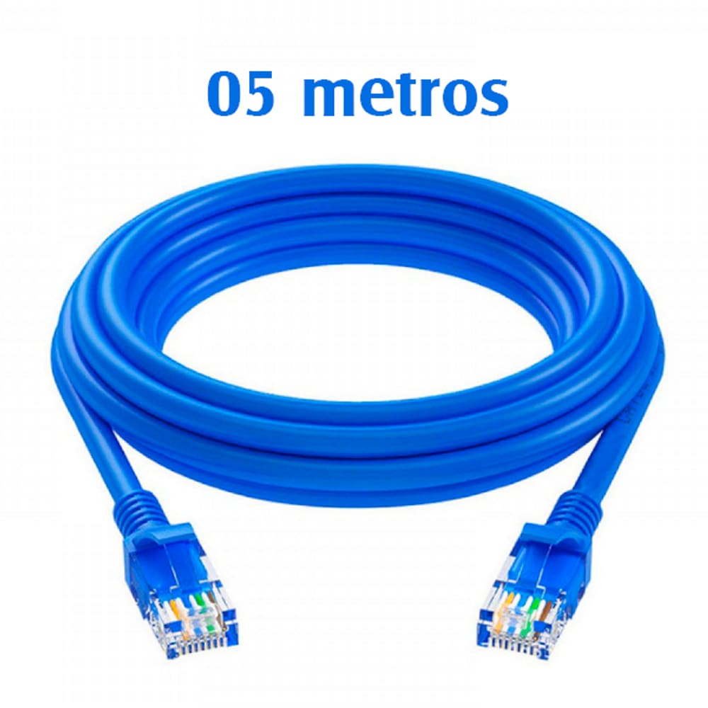 Cabo de Rede Ethernet RJ-45 05 Metros - Azul