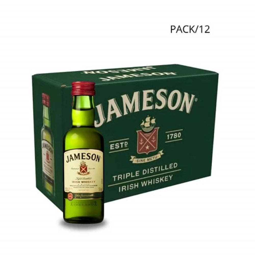 Kit 12 Miniaturas W. Jameson Irlandês 50 ml