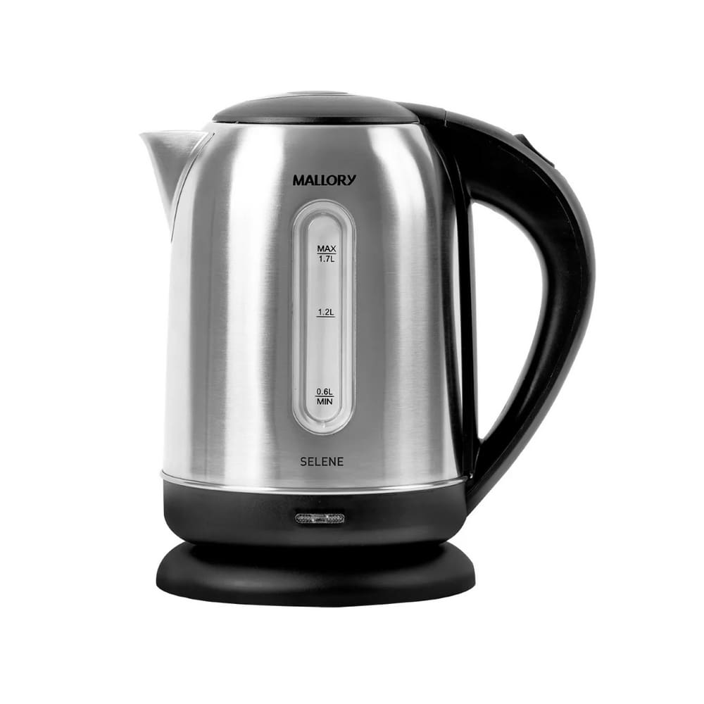 Chaleira Elétrica Mallory Selene 1,7L Inox Rápida, Com Desligamento Automático - 220V