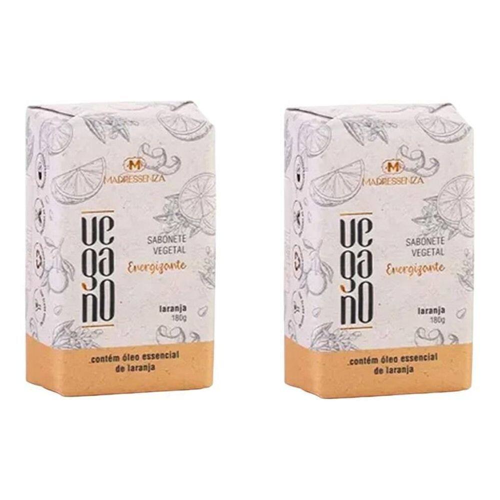 KIT 2 Sabonetes em Barra Vegano Laranja Madressenza 180g