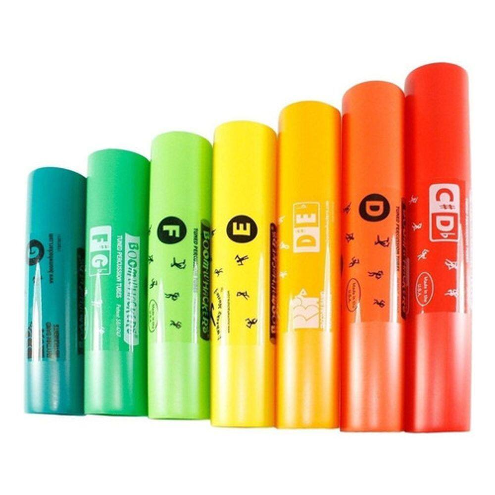 Kit 7 Tubo Cromática Tons Agudo Boomwhackers Bweg Vibratom