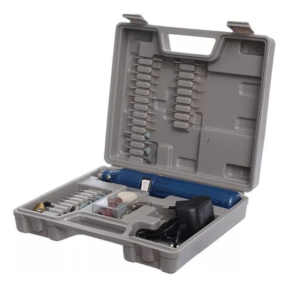 Micro Retifica Elétrica Recarregável Bivolt R60 Sem Fio 62Pç