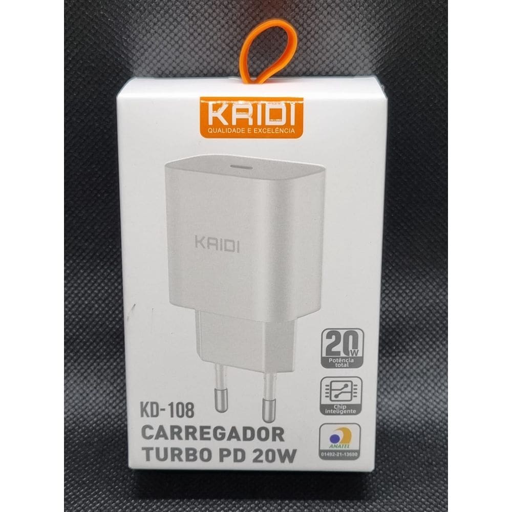 Fonte Carregador Tipo C Turbo Kaidi Kd-108