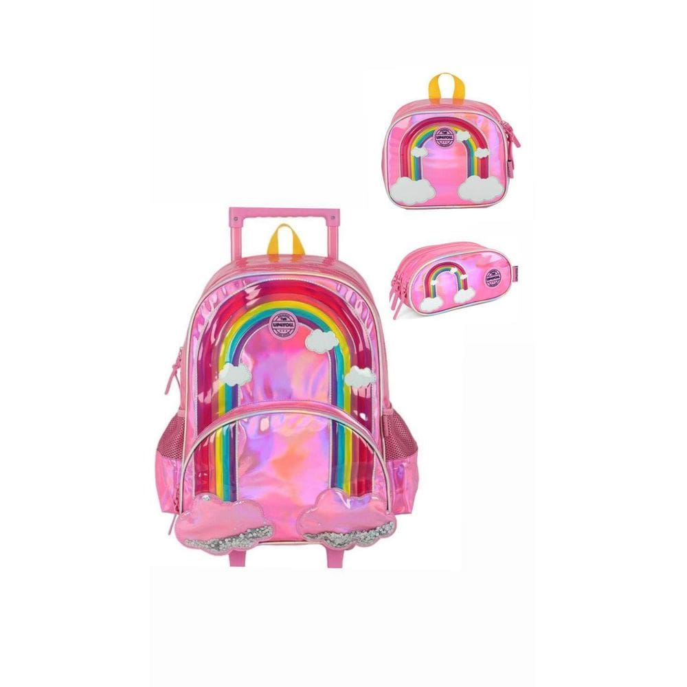 Kit Mochila Rodinha + Lancheira + Estojo Triplo Up4You