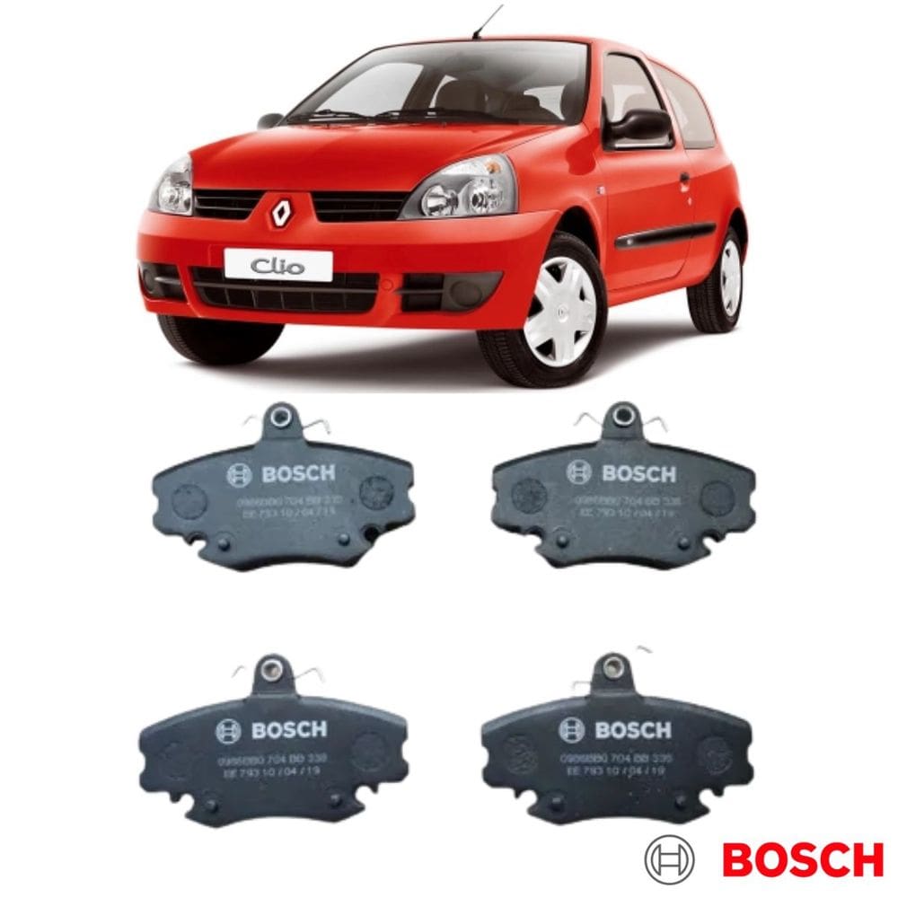 0986Bb0704 - Pastilha Freio Diant Girling - Clio Rl 1.0 99 / Megane 1.4 / 1.6 / 1.9 / 2.0 - Bosch