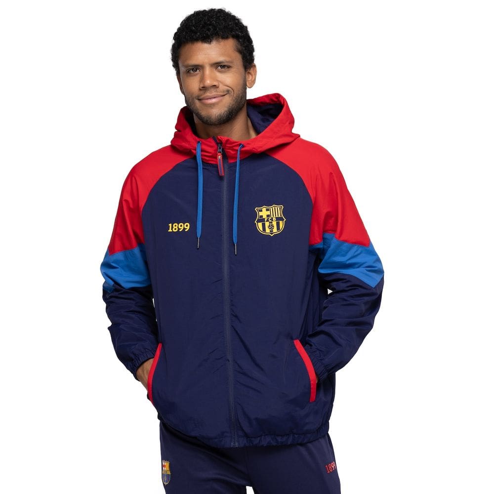 Jaqueta Corta-Vento Barcelona Masculina com Capuz