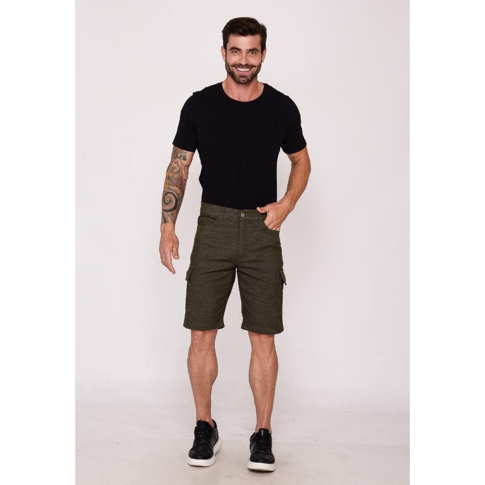 Bermuda Masculina 7950 Verde Musgo [F075]