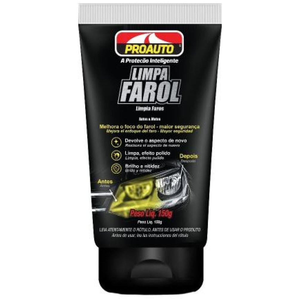 Limpa Farol Efeito De Novo Brilho Nitidez Proauto 150g