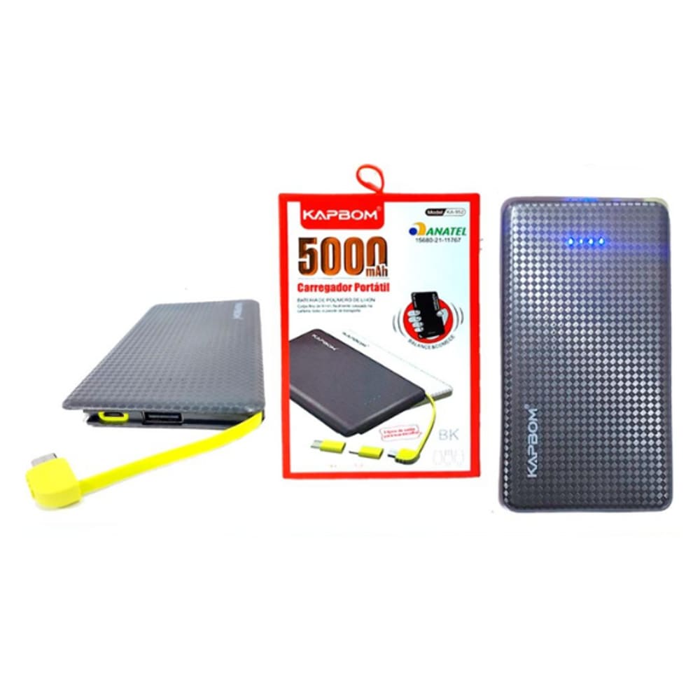 Carregador Portátil KA 952 Potência e Carregamento Rápido