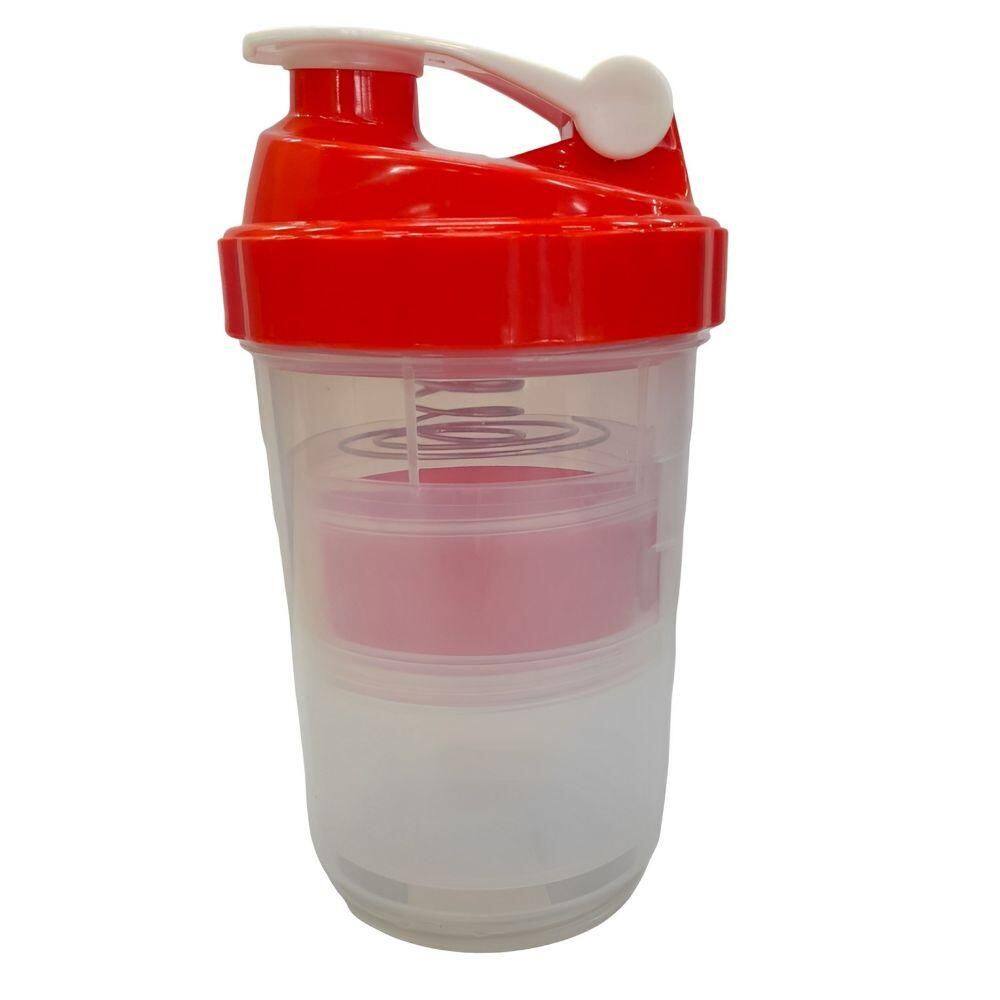 Coqueteleira Shaker 500ml Vermelho 4 Peças - Quanhe