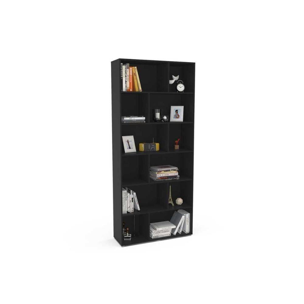 Estante Livreiro Solteiro Xangai Preto - Politorno