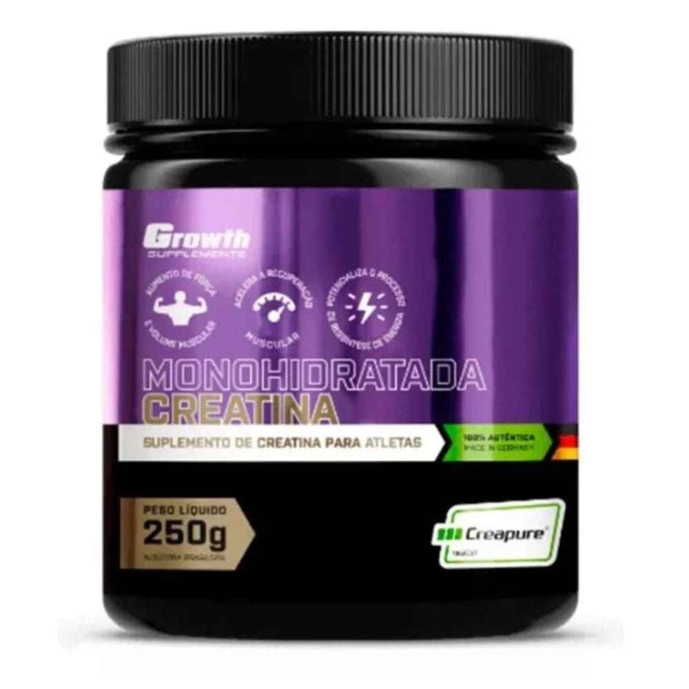Creatina Monohidratada Creapure Growth 250grs Sem Sabor