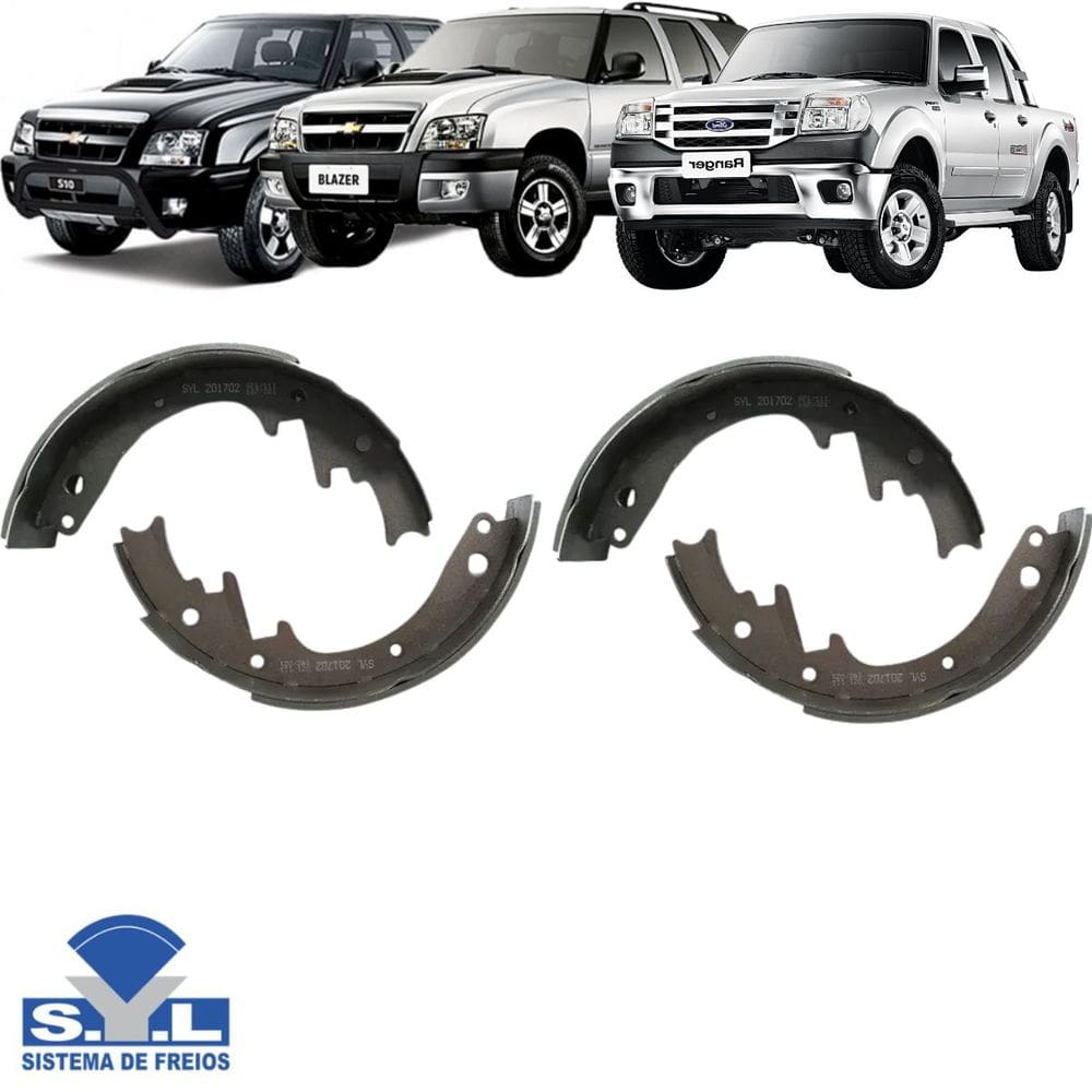 Sapata De Freio Traseiro - Blazer 1995 A 1998 / S10 1995 A 1998 - 201702
