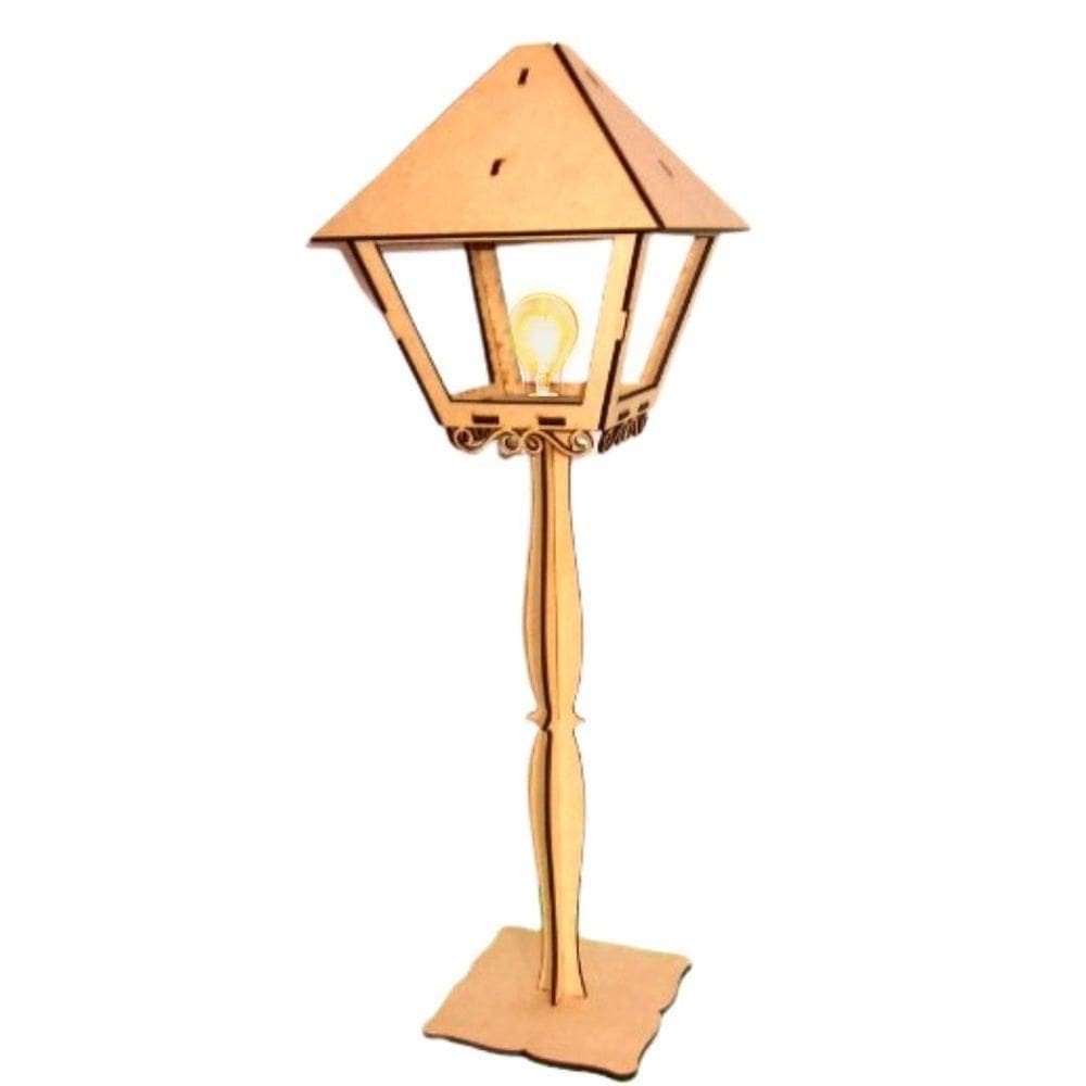 Luminária De Chão São Thomé - Mdf Cru