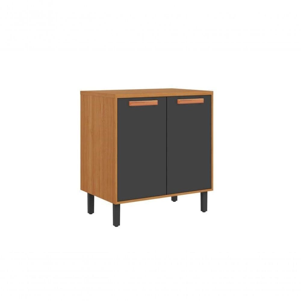 Balcão De Cozinha Para Forno Ou Micro-ondas 2 Portas Nápoles - Itatiaia Cinamomo/grafite