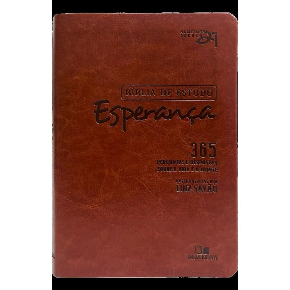 Bíblia de estudo Esperança - Capa Couro Simulado