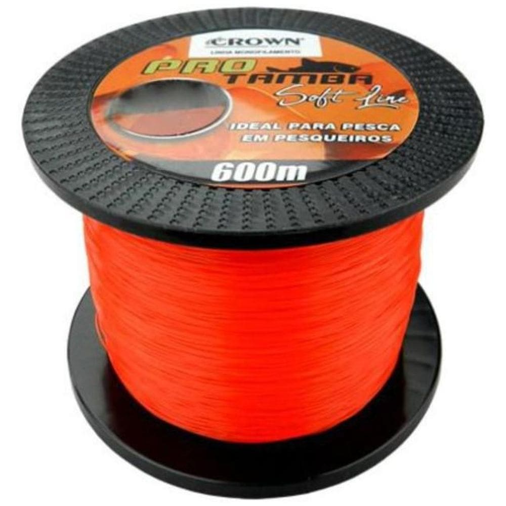 Linha Monofilamento Crown Pro Tamba Soft Orange 12,3Kg 600M