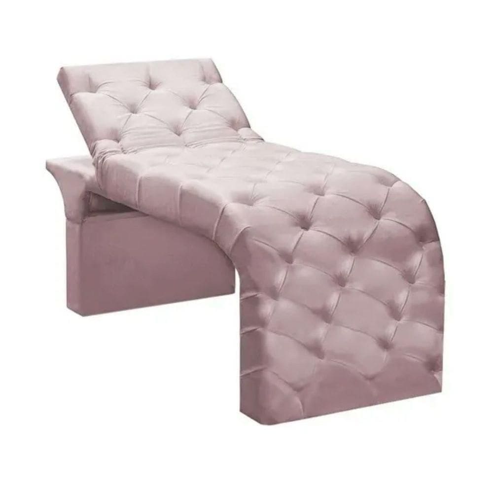 Maca Estofada Estética Cílios Regulável Spa Suede Maitê Cor:rosê