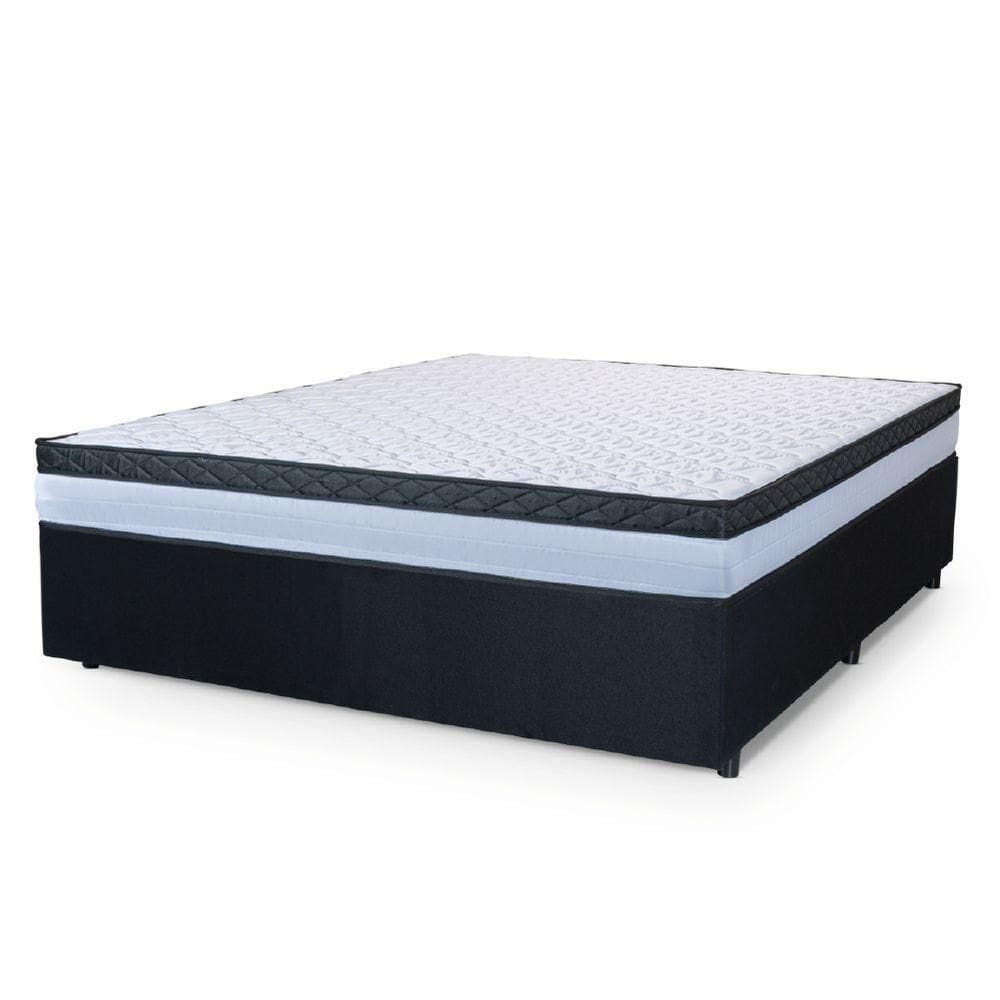 Cama Box Casal King Colchão Com Molas Ensacadas Dunas Hellen