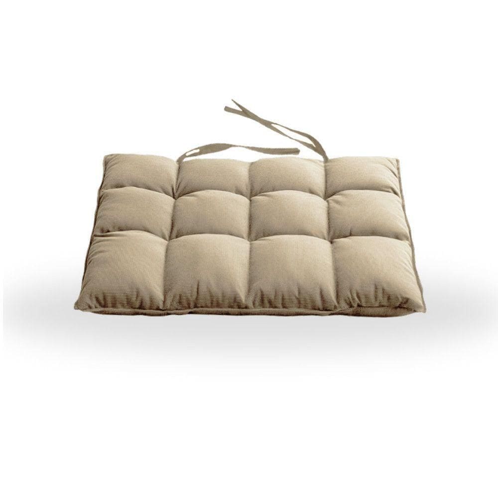 Assentos De Cadeira Futon 40x40 Em Sued Liso - Star Confort Marfim