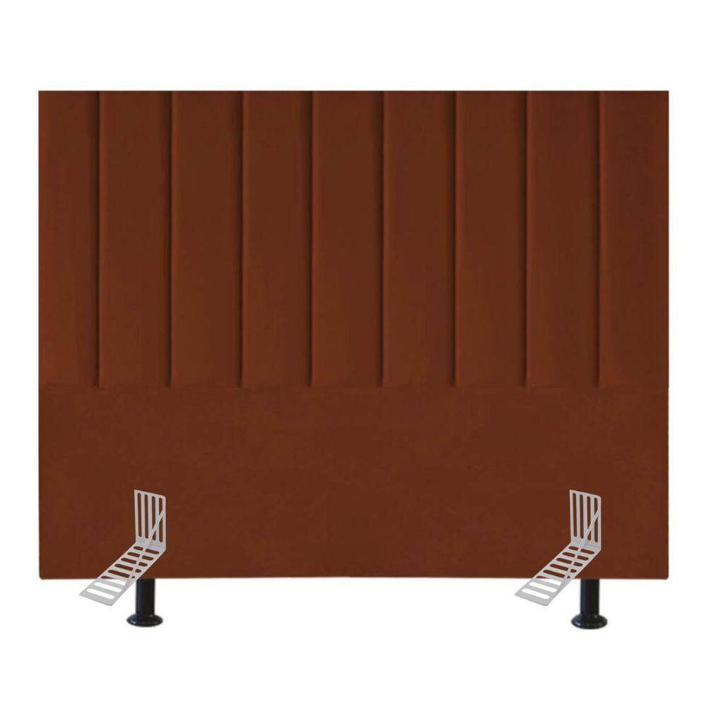 Cabeceira Estofada Cama King 195 Cm Lívia Veludo E Frame terracota