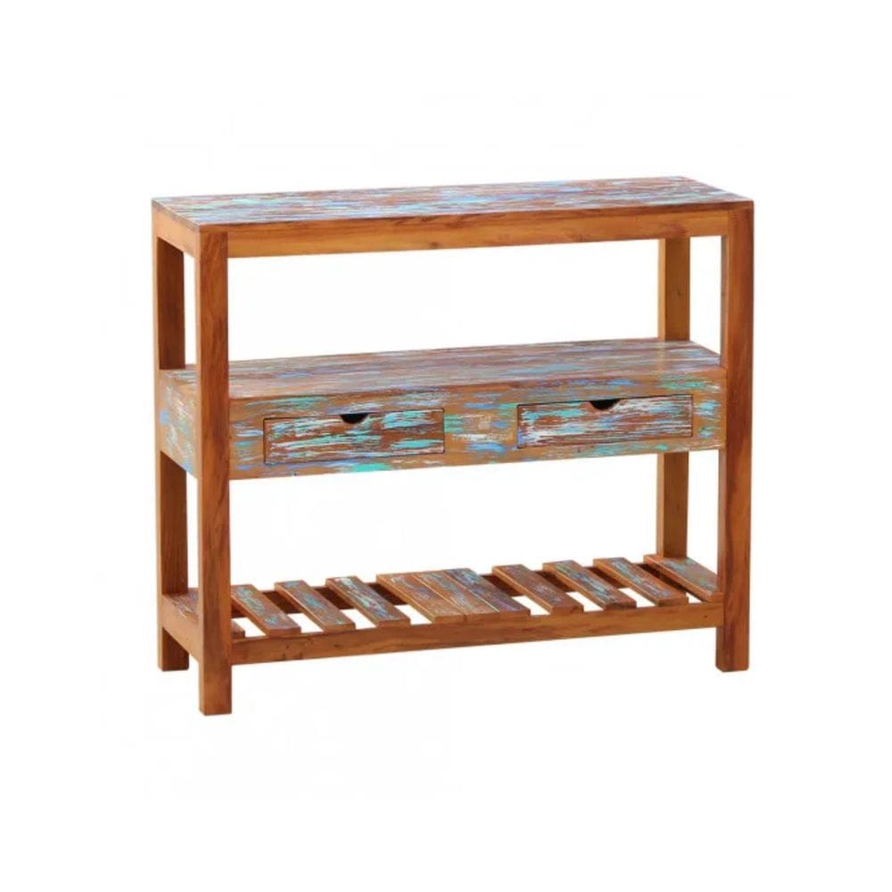 Aparador Ilha 1,5M Madeira Maciça Pátina