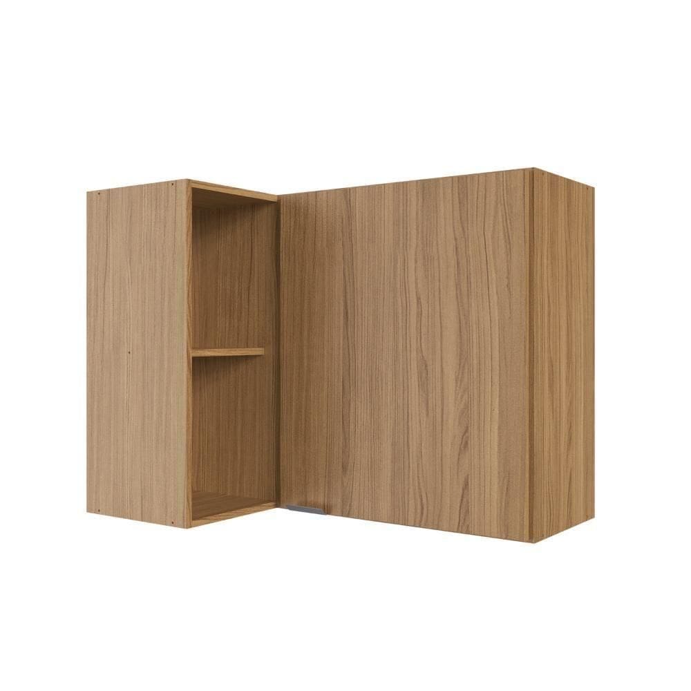 Armário Aéreo De Canto Em Mdf Com 1 Porta Hera Decibal Naturalle