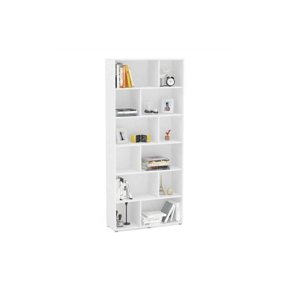 Estante Livreiro Solteiro Xangai Branco - Politorno