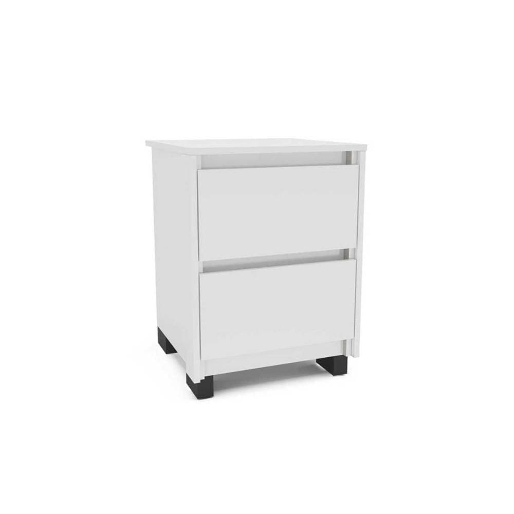 Mesa Cabeceira Infantil Coimbra c/ 2 Gavetas Branco - Politorno