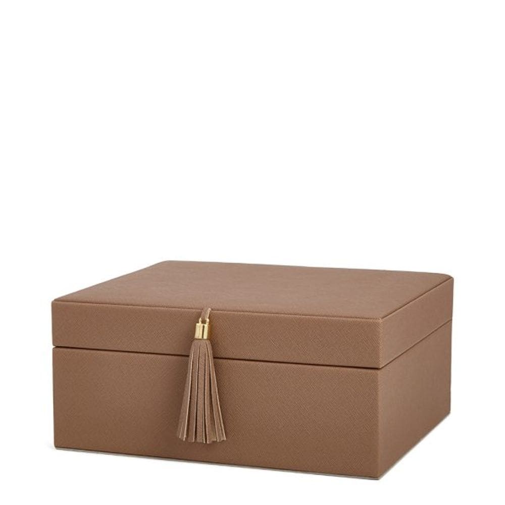 Caixa Em Mdf Com Revestimento Em Pu Camel